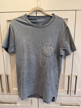 Todd Snyder Slate Blue Short-Sleeve Pocket Tee